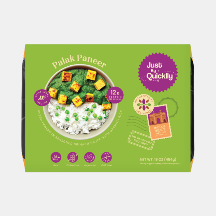 Palak Paneer With Pea Pilaf