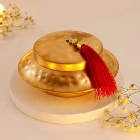 Thatera Work Matki-Shaped Candle Container