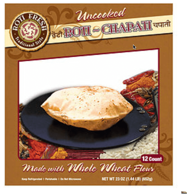 ROTI - ROTI FRESH UNCOOKED ROTI CHAPATI(WHOLE WHEAT)