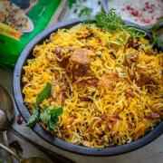 Hyderabadi Goat Fry Biryani