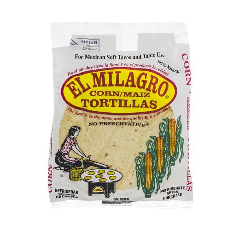 EL MILAGRO CORN TORTILLAS12DOZ