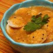 Idli in a Big Sambar Bowl