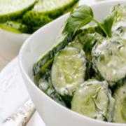 Yogurt and cucumber