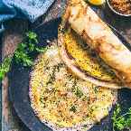 Kal Dosa With Egg Masala