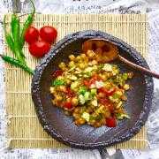 Avocado and Chickpea Bhel