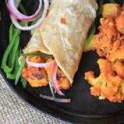 Potato Cauliflower (Aloo Gobi) Kati Roll
