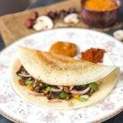 Mushroom Masala Dosa