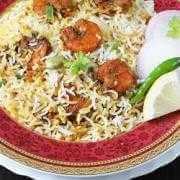 Hyderabadi shrimp biriyani