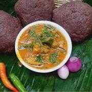 Raagi kali with dry fish curry/natukozhi kura